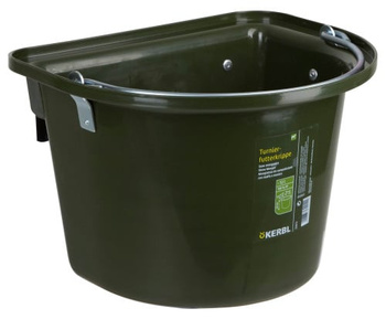 Feed Trough with Hanger and Handle 12L - olive